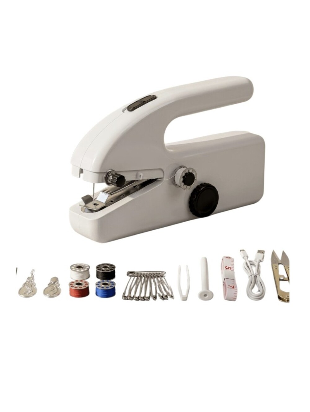 Portable Mini Sewing Machine Handheld Stitcher - White - Picture 7 of 10